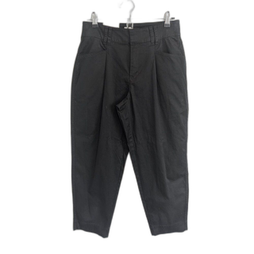 A New Day Women Pants Ankle Straight High Rise Stretch 8/R Black